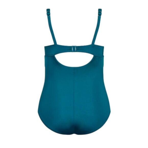 City Chic Ithaca‎ Underwire 1 Piece Bathing Teal Blue plus size 18 2X new!!! - Picture 4 of 8